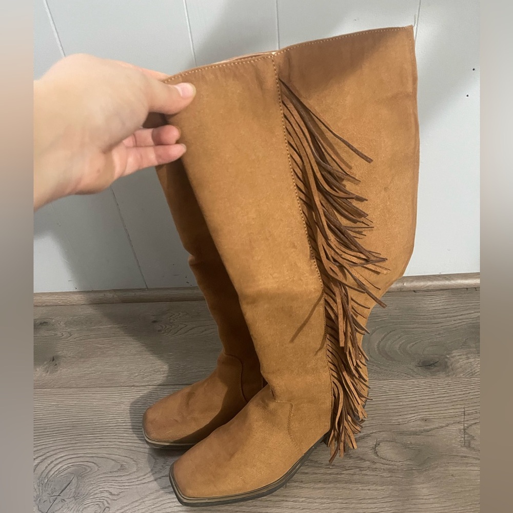 Kohl's Brown Fringe Boots